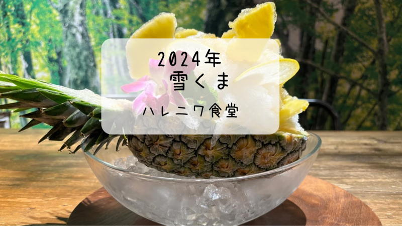 驚きの逸品！　ハレニワ食堂　南国パイン＆レモン　雪くま　2024年