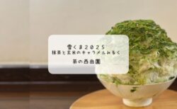 【2025年雪くま】雪くま初めは「西田園」！お茶屋さんで味わう抹茶と玄米の絶品かき氷