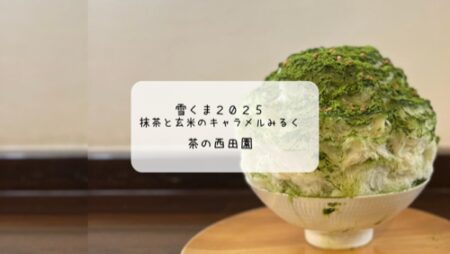 【2025年雪くま】雪くま初めは「西田園」！お茶屋さんで味わう抹茶と玄米の絶品かき氷