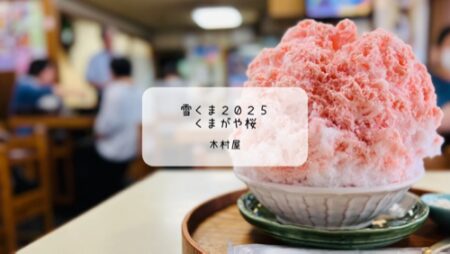【熊谷】老舗そば処・木村屋のふわふわ芸術かき氷🍧「くまがや桜」を体験！五家宝のたね付きの和風雪くまに感動♡