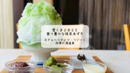 【熊谷・四季の湯温泉】食事だけOKな温泉で抹茶かき氷を実食レポ　雪くまスタンプラリー