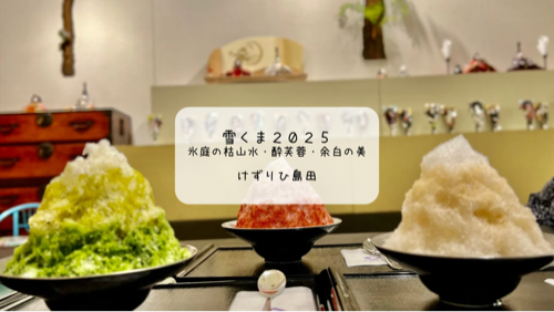 熊谷の人形屋さんが夏限定のかき氷店に変身！けずりひ島田で雪くま体験【スタンプラリー26店舗目】