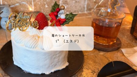S°（エスド）12月限定かき氷｜本庄で楽しむ苺のショートケーキ氷とピスタチオツリー